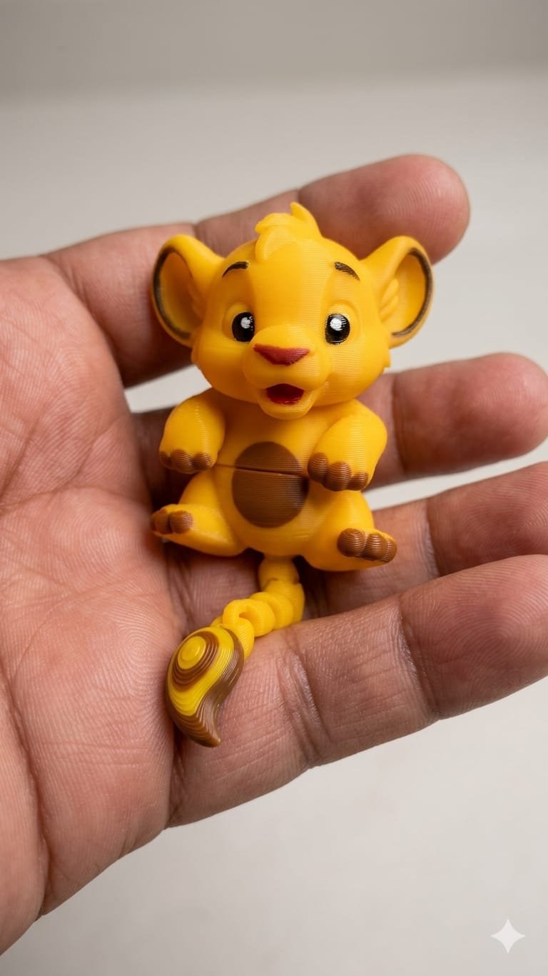 Baby Simba articulated figurine